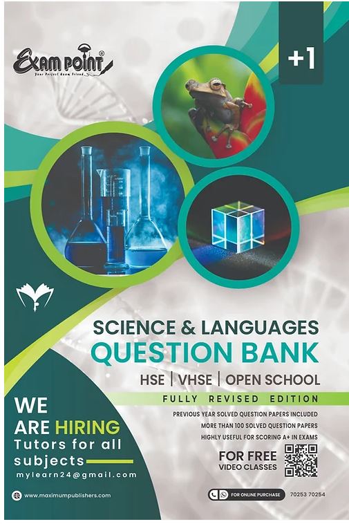 PLUS ONE SCIENCE QUESTION BANK (Subjects & Languages)